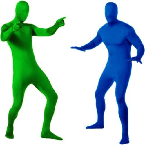 Invisible Effect Video Chroma Skin Suit Photo Stretchy Body Green Screen Suit Key Tight Suit Comfortable Photography Accessory