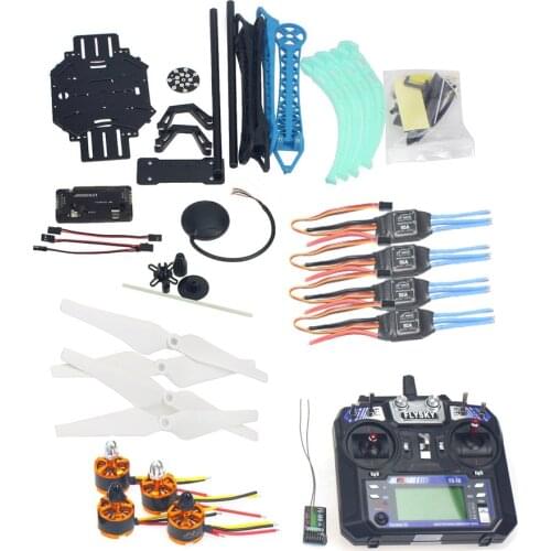 RC Drone Quadrocopter 4-axle Aircraft Kit 500mm Multi-Rotor Frame 6M GPS APM2.8 Flight Control Flysky FS-i6 Transmitter F08151-M