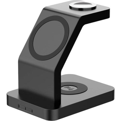 Magnetic Wireless Charger For Iphone 12/12 Pro Fast Charge Stand For Iwatch 6/5/4/3 3 In 1 15W Charging