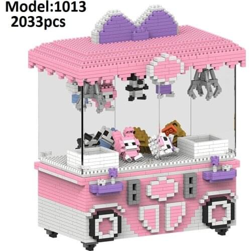 HC Mini Blocks Cartoon Building Toy merry go round Game Model UFO CATCHER Building Bricks Brinquedos for Kids Gift 1013