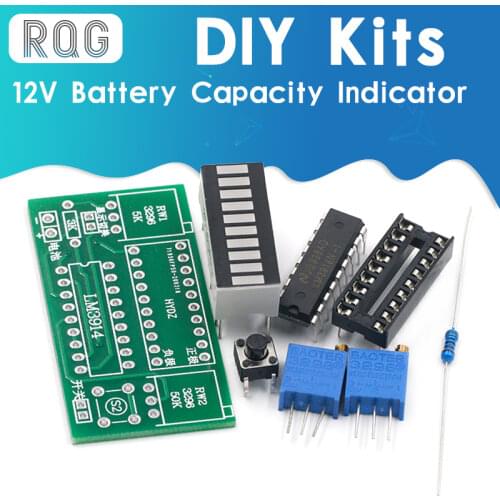 LM3914 10 Segment 3.7V Lithium 12V Battery Capacity Indicator Module Power Level Tester LED Display Electronic DIY Kits