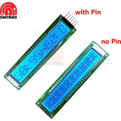 SPI LCD Display Module LED Module 10 Bit 16 Segment Module Digital Segment Tube With Blue Backlight TM1622 Chip DM8BA10