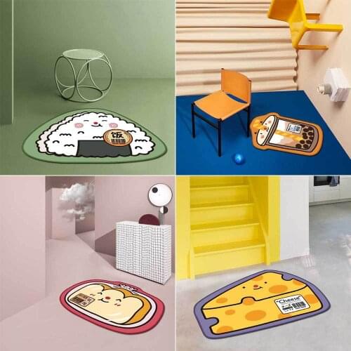 Irregular Rug Cute Cartoon Pattern Carpets For Living Room Modern Home Door Mat Bedroom Decor Soft Area Non-slip Rugs Bedside