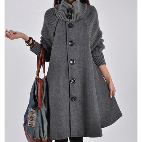 Maternity Clothes New Autumn Winter Fashion Loose Thicken Pure Color Cloak Single-breasted Coats Clothes for Pregnant Women Coat