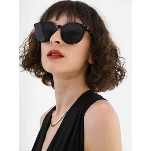 Vintage Over Size Oval Womens Black Sunglasses 2021 New Season Different Model Fashion Trend Ladies High Quality Sunglasses