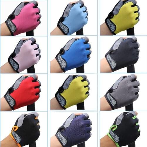 Non-Slip Gel Half-finger Gloves for Women Mens Outdoor Sports Badminton Fitness Running Bike Cycling Bicycle Riding Fingerless