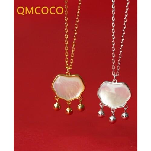 925 Silver Vintage Long Life Lock Tassel Necklace Female Temperament Clavicle Chain Simple Personality Pendant Choker Necklace