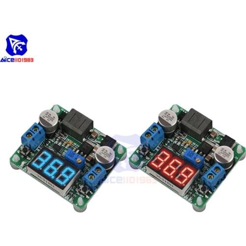 Diymore 25W 2A DC 5 -25V to 0.5 -25V DC-DC Adjustable Step Up Down Boost Buck Converter Power Supply Module with Voltmeter