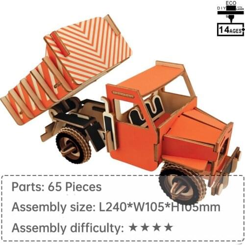 Dumper wooden toy puzzle 3d 3d puzzle toys for children interactive toys Car model creative toys gifts for teen DIY toys