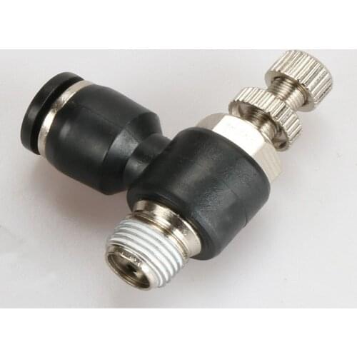 Air pipe joint pneumatic throttle valve accessories regulating valve thread quick plug cylinder SL8-02 unidirectional adjustable
