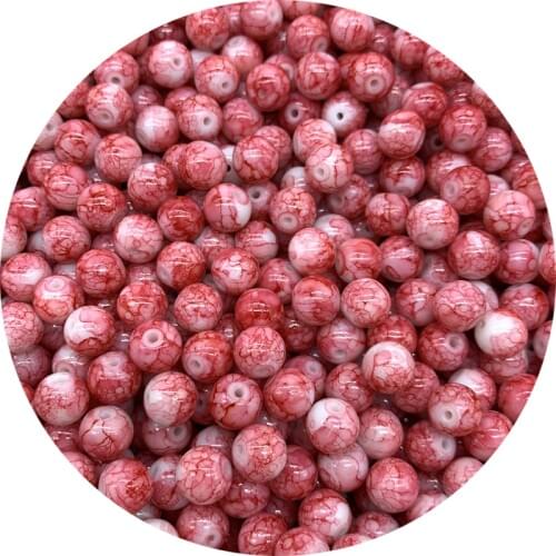 4/6/8/10mm Glass Beads Round Loose Spaced Beads DIY Bracelet Earrings Charms Necklace Beads For Jewelry Making SHS204