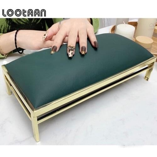 1 Pc Dark Green Nail Tool Hand Pillow Supportable Desktop Hand Cushion Manicure Table Mat Arm Wrist Hand Rest Salon Cushion Tool