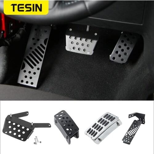 TESIN Car Pedals for Wrangler JK JL Car Foot Pedal Board Throttle Pedal Plate for Jeep Wrangler JK JL JT 2007-2022 Accessories