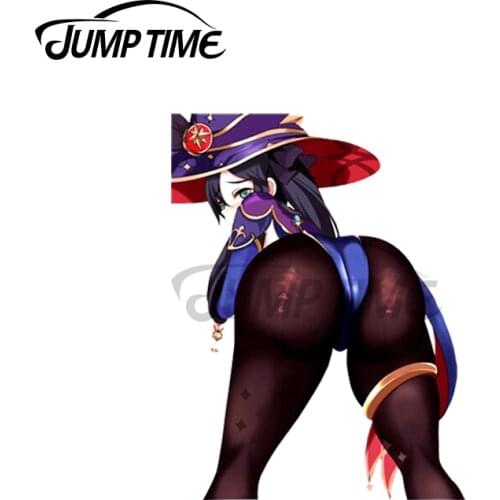 Jump Time 13 x 8.6cm For Hentai Mona Genshin Impact Scratch-Proof Car Stickers Car Accessories Decal Motorcycle For JDM SUV RV