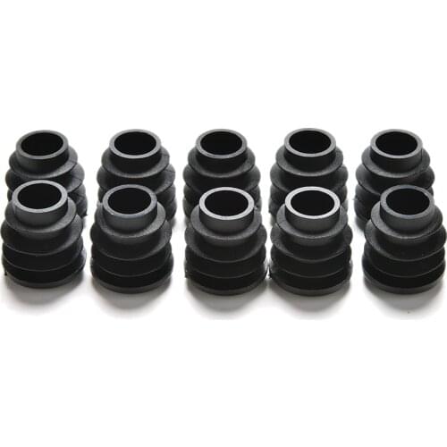 10Pcs/lot New Plastic Furniture Leg Plug Black Round Steel Pipe Tube Blanking End Caps Insert Plugs16-35mm Decorative Dust Cover