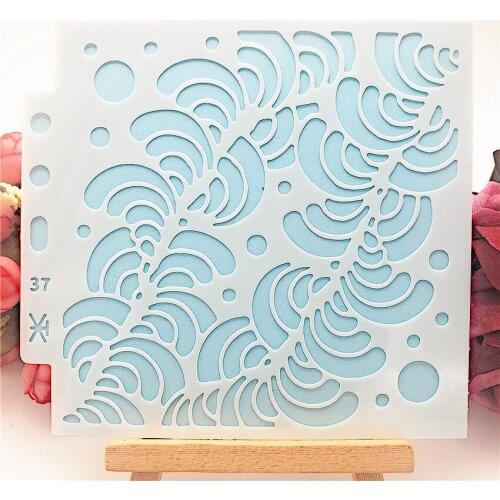 13*14cm waves Cover templat scrapbook stencils spray plastic mold shield DIY cake hollow Embellishment printing lace ruler