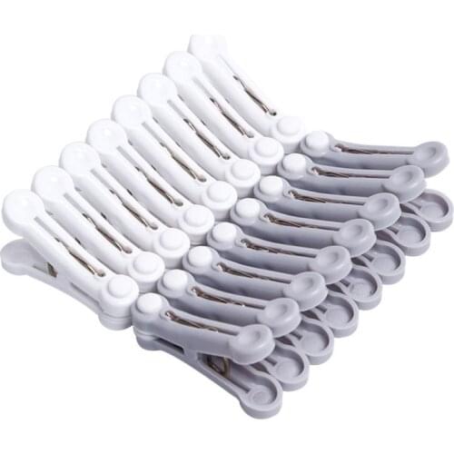 16pcs/Pack Clothes Clip Plastic Windproof Seamless Drying Clips For Towel Clothes Quilt Pegs clothespin Clips Y