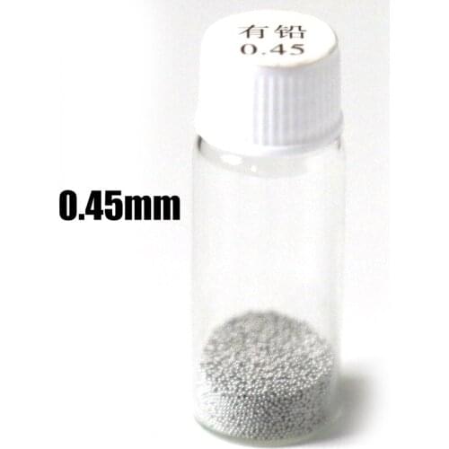 2pcs/lot 25k Leaded BGA Solder Balls Soldering Balls for BGA Reballing 0.45mm Diameter