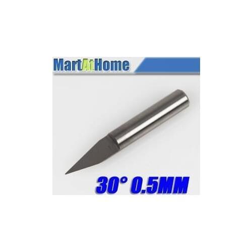 2PCS/lot Carbide CNC PCB Engraving Bits Flat Tools SHK 6 mm x 30 Degree 0.5mm Precision No Burr Free Shipping #SM559 @CF
