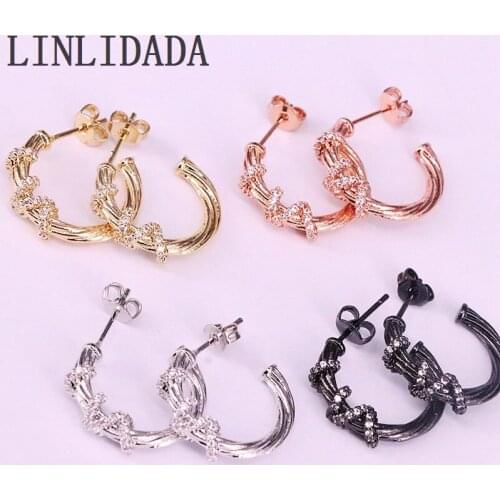 6Pair Wholesale mix color round circle stud earring, cz charms trendy women jewelry stud