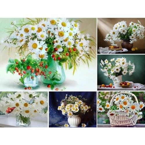 5D Diy Diamond Painting Full Square Flowers Cross stitch Diamond Embroidery Flower Mosaic Picture Of Rhinestone Home Decor Gift