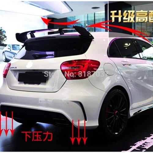 For Mercedes-Benz GLA Class X156 GLA45 AMG GLA200 GLA220 GLA250 GLA260 2014-2017 ABS Gloss Black Color Rear Roof Spoiler Wing