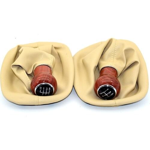 For VW Passat B5 B5.5 1997 1998 1999 2000 2001 2002 2003 2004 2005 Car-Styling 5 Speed Gear Shift Knob With Real PU Leather Boot