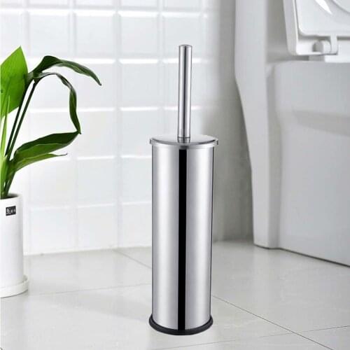 Eco Toilet Brush With Cover Stainless Steel AISI 430 Dimensions H36 cm ᴓ 8 cm Made in Turkey