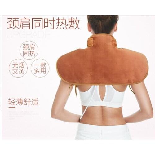 Electrical Heating Shoulder Massage Back Neck Body Far Infrared Electric Moxa Moxibustion Massager Car Home Use Stress Relax