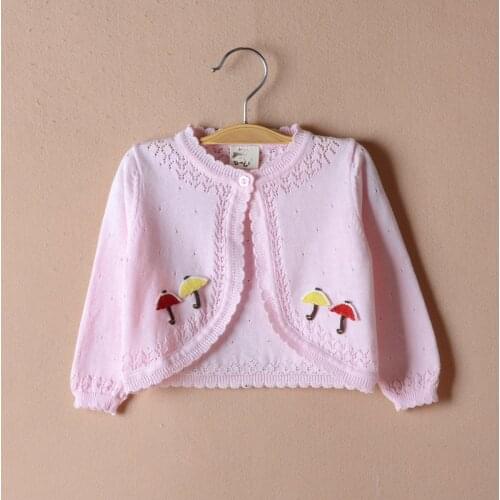Newborn Baby Girl Jacket Coat Baby Cute Umbrella Toddler Sweet 100% Cotton Cardigan Coat 3 12 24 36 Month Infant Clothes 205034