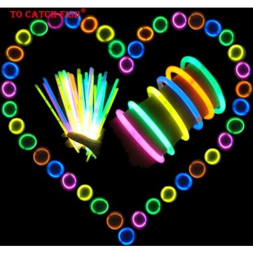 Creative Glow Stick 50pcs Wholesale Glow Light Copious Sticks Bracelet Flexible Bend Light Multi Colorful Neon Stickers Party
