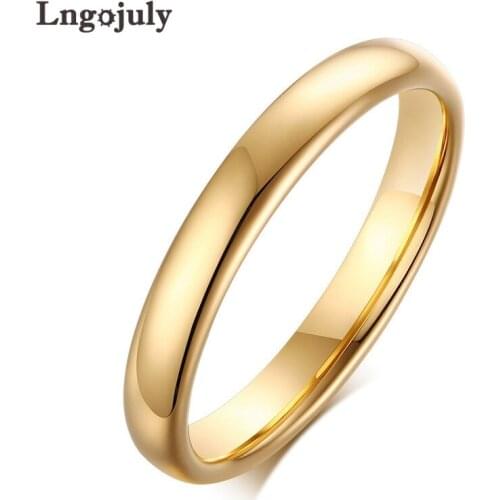 Fashion Tungsten 3MM Carbide Rings Shiny Bands Jewelry Accessoeries Engagement Wedding Ring For Women Female Girl Party Jewelry
