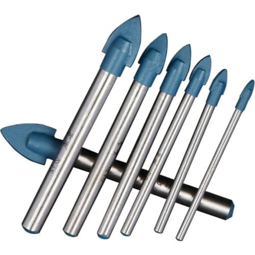 Glass Tile diamond Tip Drill Bit Set Tungsten Carbide Tipped Spear Head Ceramic Tile Marble Mirror Drill Bits Masonry Drilling