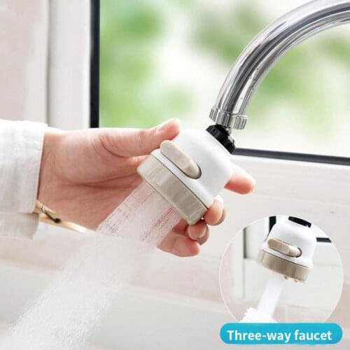 3 Modes 360 Rotating Faucet Water Booster Shower Extender Kitchen Filter Nozzle Saver Moveable Tap Head Sprinkler Spatter Spray