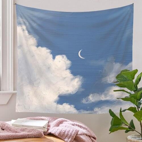 Cilected Oil Painting Landscape Tapestry Polyester Wall Hanging Tapestry Wall Blanket Decoration For Living Room Bedroom