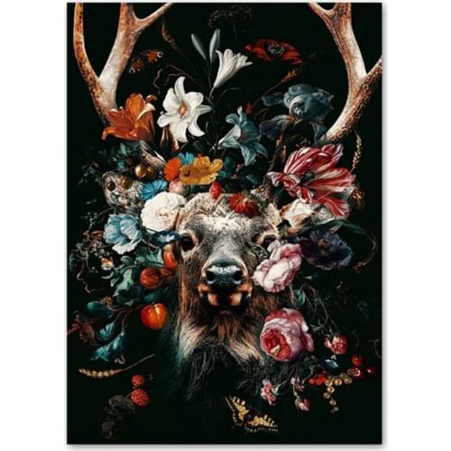 Full Diy 5D Deer Flower Butterfly Diamond Painting Cross Stitch Kits Art Northern Europe High Quality Animal 3D Paint By Diamond