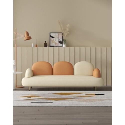 YL Nordic Light Luxury Small Apartment Technology Cloth Sofa Single Double Creative Cloud Straight Row Latex Sofa
