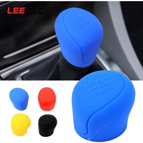 LEEPEE Car Gear Shift Collars Gear Head Shift Knob Cover Silicone For ESCORT Ford Focus 2 3 4 MK2 MK3 MK4 MT 2009 - 2017