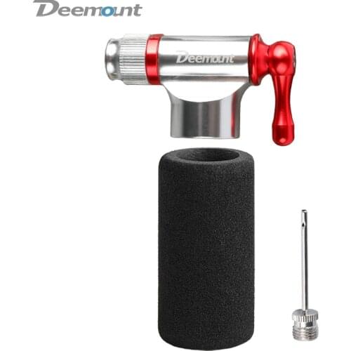 Bicycle CO2 Nozzle For Threaded Cartridge Fits Schrader Presta Cycle Urgent Inflation Service Incl. 2 Foam Casings for 16G N 12G