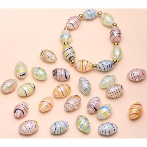 Geometry oval shape 40pcs/lot Straight hole glass beads charms diy jewelry earrings/clothing/bracelet pendants accessory