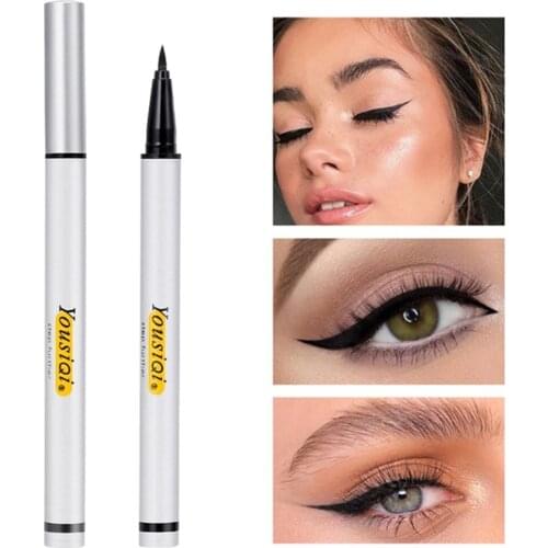 Waterproof Black Liquid Eyeliner Pencil Big Eyes Makeup Long-lasting Eye Liner Pen Make up Smooth Fast Dry Cat Eye Cosmetic Tool