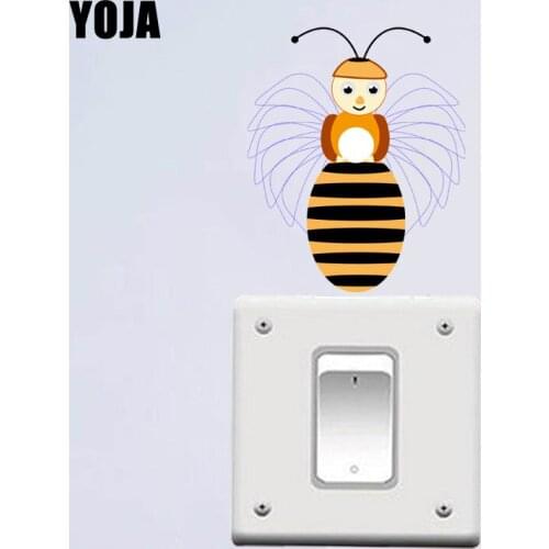YOJA Funny Wall Sticker PVC Bees Kids Home Decor Colored Switch 12SS0169