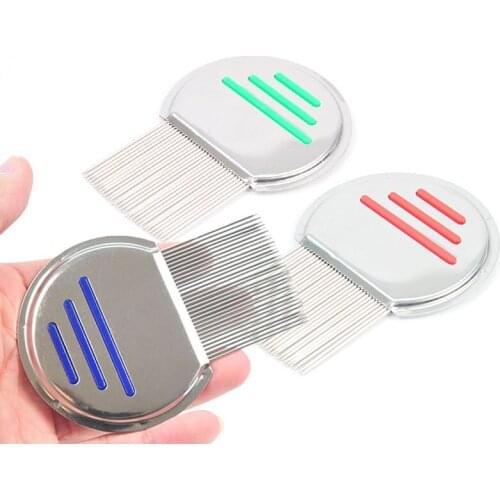 1PC Kids Stainless Steel Hair Terminator Lice Comb Nit Free Rid Headlice Super Density Teeth Remove Nits Comb Hair Tool Dropship