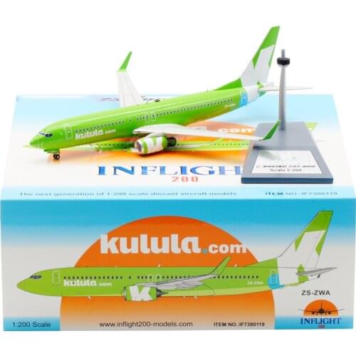 19.8CM 1:200 B737-800 ZS-ZWA Planes Model Airplanes Kulula Airlines Diecast Alloy Aircraft Plane Collectible Toys Collection