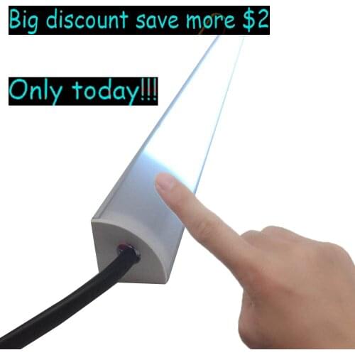 2pcs 50cm V-type 8520 led strip rigid touch switch dimmable Kitchen strip light Super Bright DC12V 36 led rigid Strip light