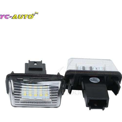 2Pcs LED Number License Plate Lights 18SMD For PEUGEOT C3 C4 C5 CITROEN BERLINGO Partner XSARA 206 207 306 307 406 407