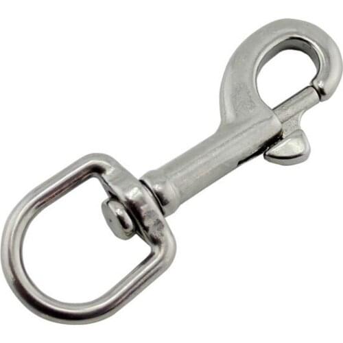 5pcs 91mm 316 Stainless Steel Swivel-Eye Bolt Snap Hook Round Swivel