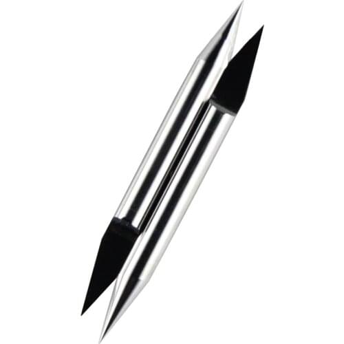 5pcs HUHAO Carbide CNC PCB Engraving V Bits Cutting Tool Double Headed 30 Degree 0.3mm # 2J3.3003