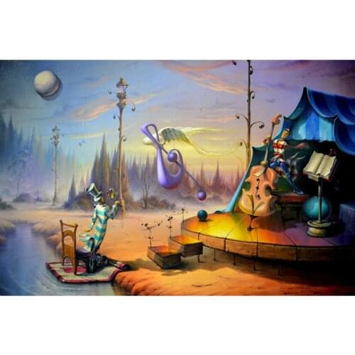 5D DIY Fantasy Stereo Music Element Full Round Diamond Painting Cross Stitch Embroidery Rhinestone Mosaic Home Decor Art JX628