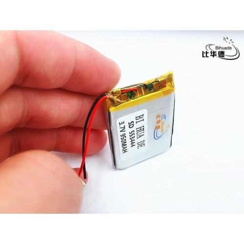 Li-Po 1pcs/lot Dual handsome 3.7V lithium polymer battery 553444 950mah MP3 MP4 MP5 small toys